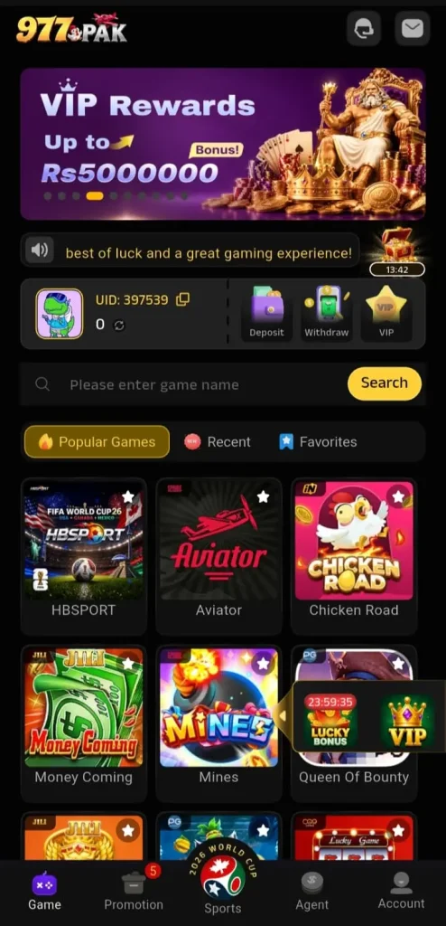 977PAK Game App