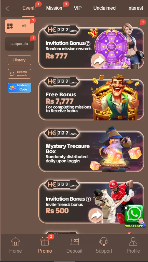 HC777 Game Bonuses