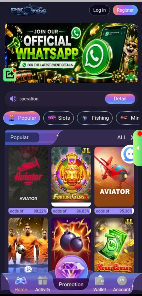 PK786 Game App