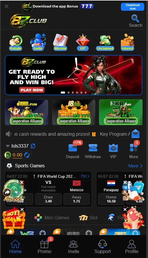 87CLUB Game App