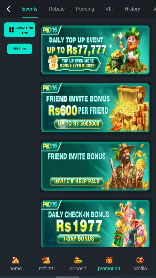 PK 116 Game Bonuses